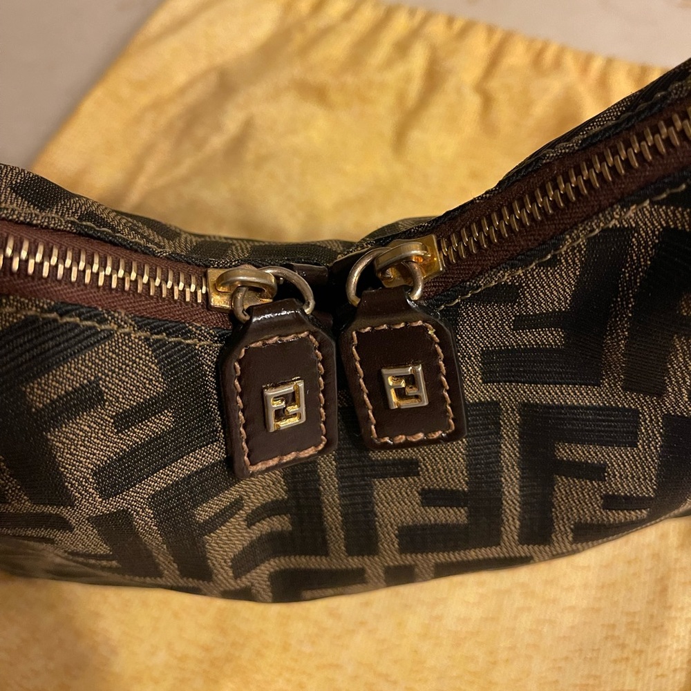 Authenticated Fendi Zucca Vintage Y2K Shoulder Purse Excellent Condition - Picture 11 of 16